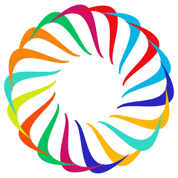 Icono Circular Radial Motivo Forma Mandala Giro Giro Hélice Rotación — Vector de stock