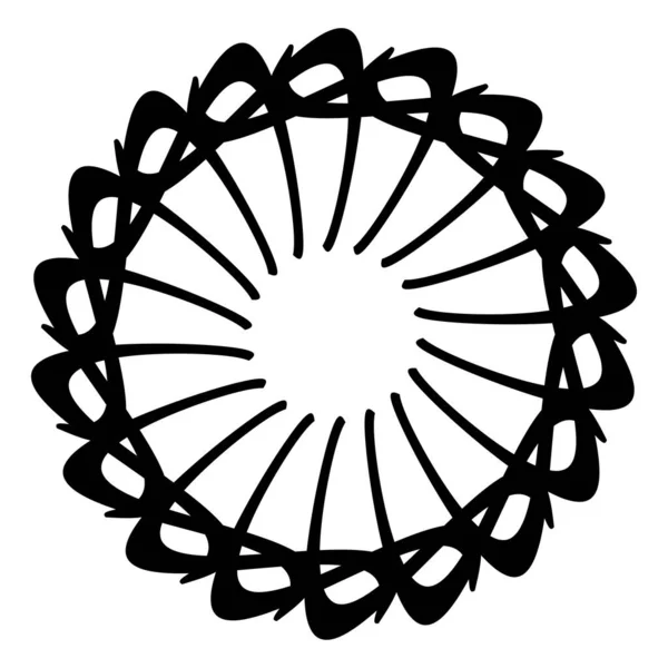 Icono Circular Radial Motivo Forma Mandala Giro Giro Hélice Rotación — Archivo Imágenes Vectoriales