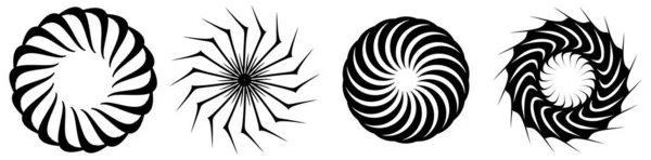 Гучні Спіральні Вихрові Форми Вихровий Вихровий Вихровий Елемент Дизайну Повороту — стоковий вектор