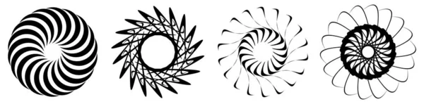 ボリューム らせん 渦の形 旋回回転の設計要素 ストック ベクトル イラストクリップ アート グラフィック — ストックベクタ
