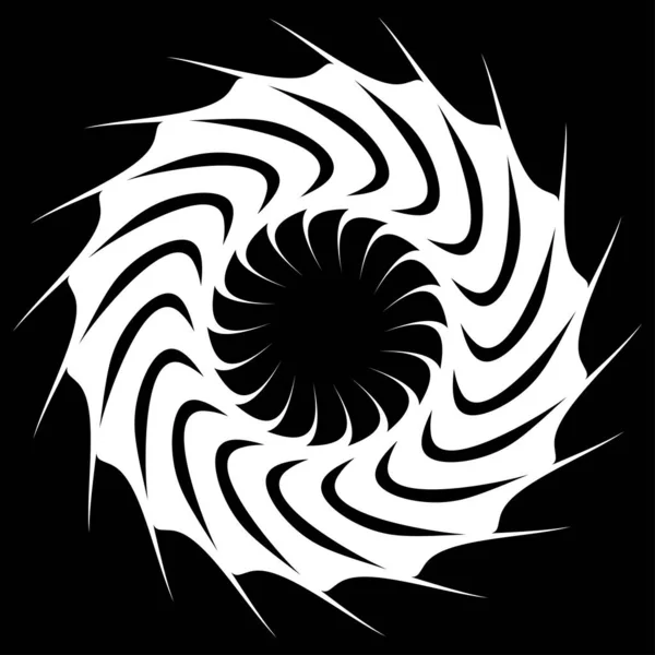 Icono Circular Radial Motivo Forma Mandala Giro Giro Hélice Rotación — Vector de stock