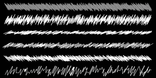 Scriblez Esquissez Gribouillez Des Intercalaires Horizontaux Ondulé Ondulé Ondulé Bouillonnant — Image vectorielle