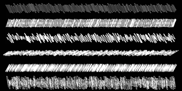 Scriblez Esquissez Gribouillez Des Intercalaires Horizontaux Ondulé Ondulé Ondulé Bouillonnant — Image vectorielle