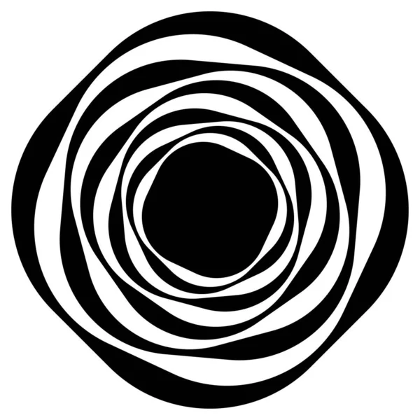 Illustration Optique Art Visuel Spirale Vortex Hélice Tourbillon Tourbillon Élément — Image vectorielle