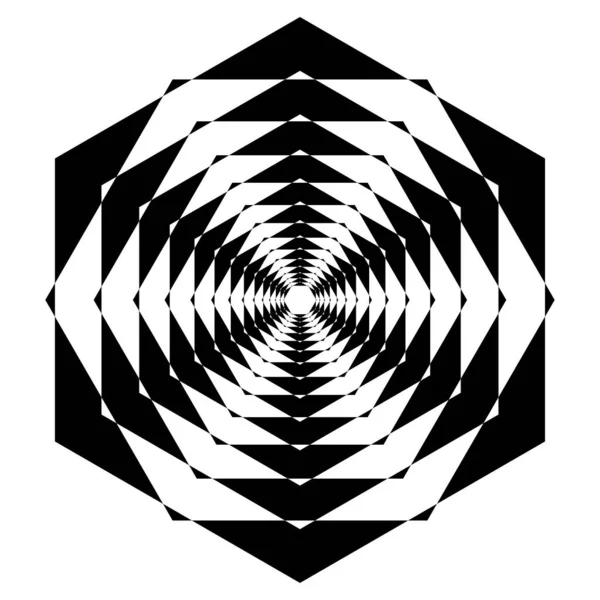 Optische Beeldende Kunst Illustratie Spiraal Draaikolk Draaikolk Draaikolk Draaikolk Geometrisch — Stockvector