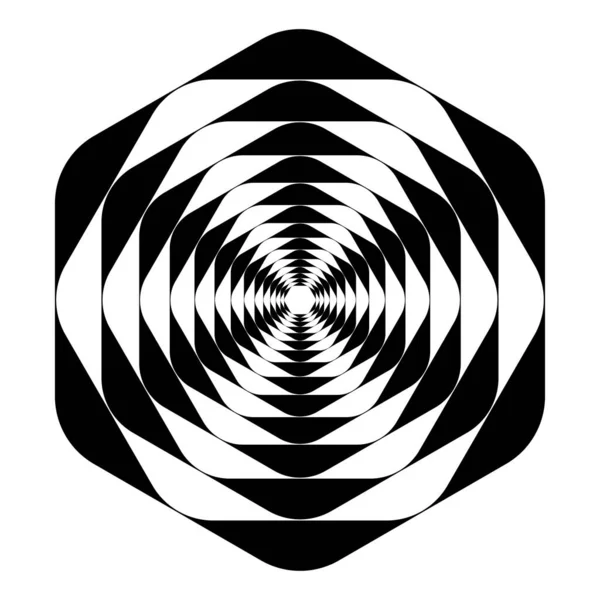 Ilustração Arte Óptica Visual Espiral Vórtice Hélice Redemoinho Twirl Desenho —  Vetores de Stock
