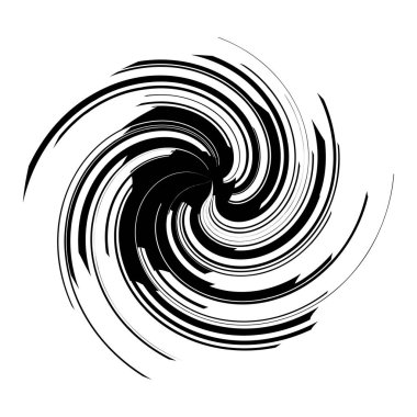 Kıvrımlı spiral, girdap ve dönme elementi. Dönen radyal volt, sarmal, girdap çizgileri simgesi birleştiriliyor