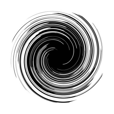 Kıvrımlı spiral, girdap ve dönme elementi. Dönen radyal volt, sarmal, girdap çizgileri simgesi birleştiriliyor