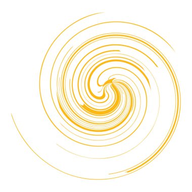Kıvrımlı spiral, girdap ve dönme elementi. Dönen radyal volt, sarmal, girdap çizgileri simgesi birleştiriliyor