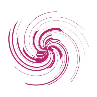 Kıvrımlı spiral, girdap ve dönme elementi. Dönen radyal volt, sarmal, girdap çizgileri simgesi birleştiriliyor