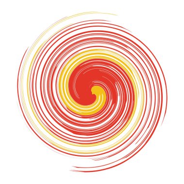 Kıvrımlı spiral, girdap ve dönme elementi. Dönen radyal volt, sarmal, girdap çizgileri simgesi birleştiriliyor