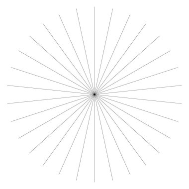 Radikal, yayılan, dairesel çizgiler patlamış, çizgili element. Yıldız patlaması, güneş patlaması. Parıltı, parıltı, parıltı, ışıltı simgesi - stok vektör illüstrasyonu, klip- sanat grafikleri