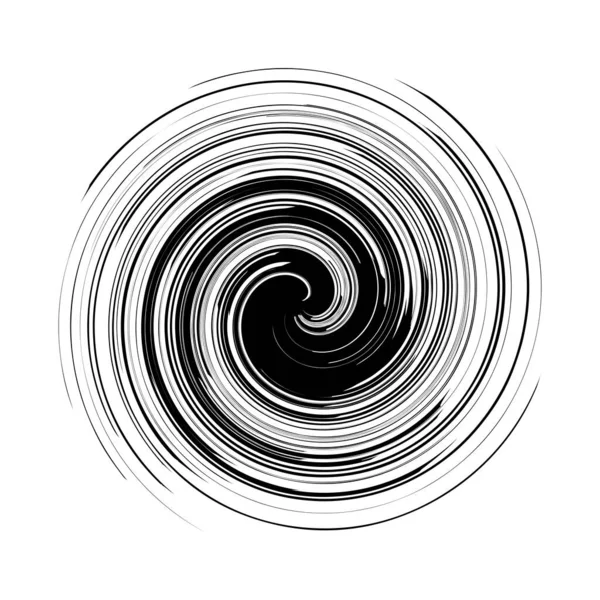 Espiral Curvilínea Redemoinho Elemento Giro Voluta Radial Rotativa Convergente Hélice — Vetor de Stock