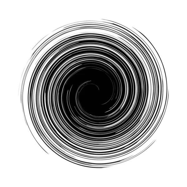 Kurvige Spirale Wirbel Und Wirbelelement Konvergente Rotierende Radialvolute Helix Wirbellinien — Stockvektor