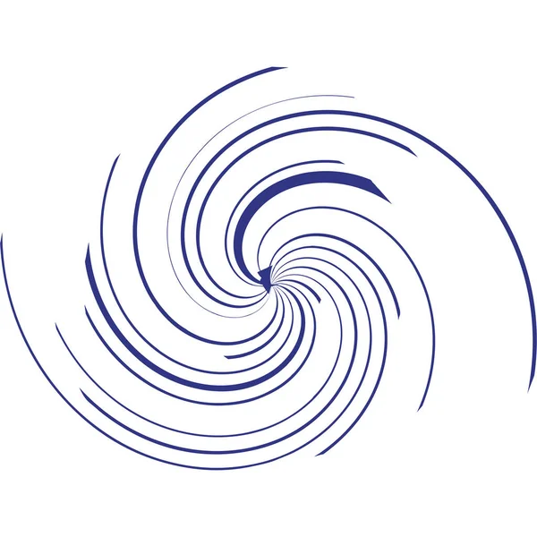 Kıvrımlı Spiral Girdap Dönme Elementi Dönen Radyal Volt Sarmal Girdap — Stok Vektör