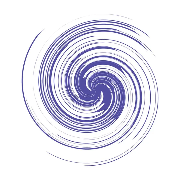 Kurvige Spirale Wirbel Und Wirbelelement Konvergente Rotierende Radialvolute Helix Wirbellinien — Stockvektor