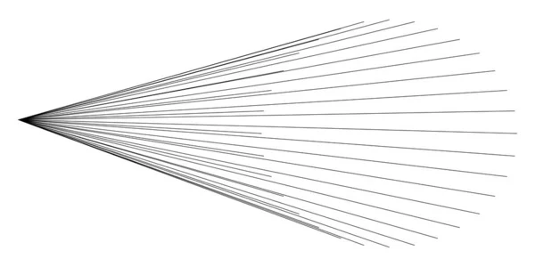 Raios Radiais Excêntricos Linhas Explosão Feixe Brilho Brilho Efeito Brilho — Vetor de Stock