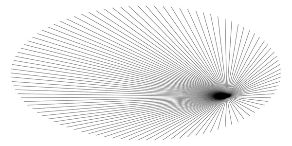 Raios Radiais Excêntricos Linhas Explosão Feixe Brilho Brilho Efeito Brilho — Vetor de Stock