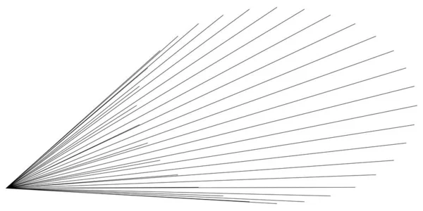 Rayon Radial Excentrique Lignes Éclatement Glitter Lueur Effet Scintillant Starburst — Image vectorielle