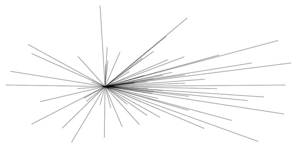 Rayon Radial Excentrique Lignes Éclatement Glitter Lueur Effet Scintillant Starburst — Image vectorielle