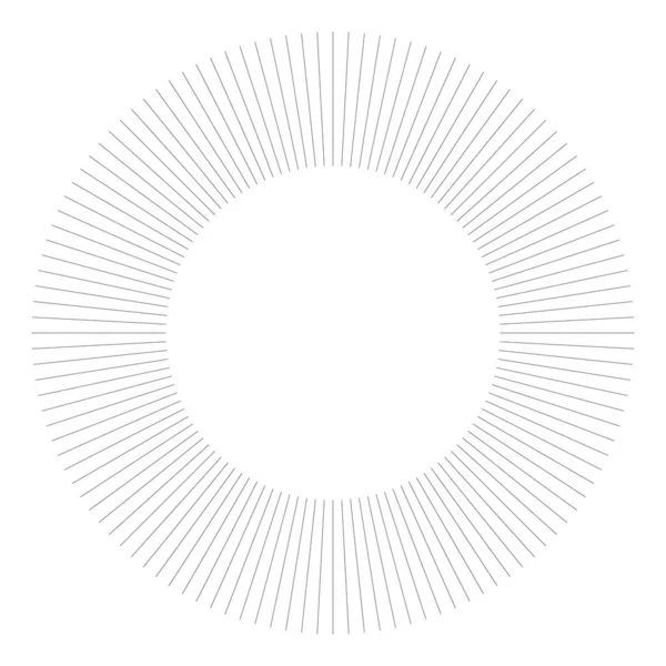 Radial Radiating Burst Circular Lines Stripes Element Starburst Sunburst Gleam — Stockvector