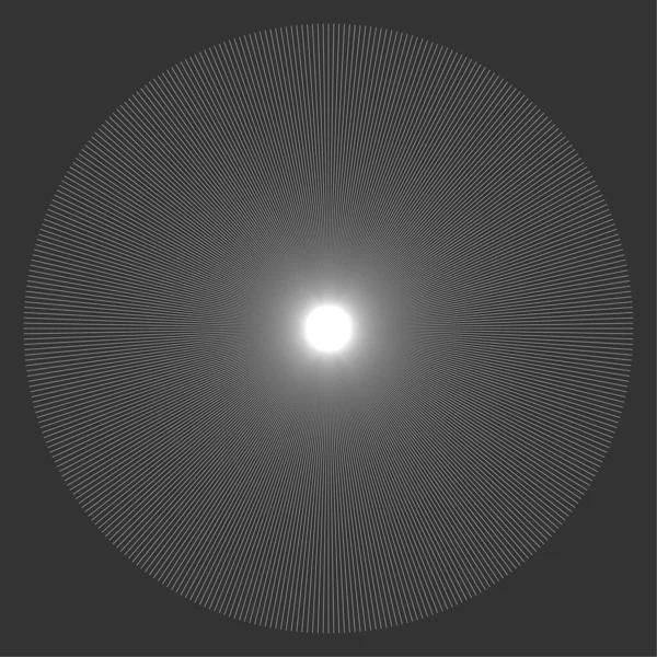 Radial Radiating Burst Circular Lines Stripes Element Starburst Sunburst Gleam — Wektor stockowy