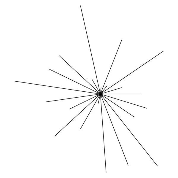 Radiella Strålningslinjer Starburst Sunburst Linjelinje Ikon Glint Glimt Aurora Effekt — Stock vektor