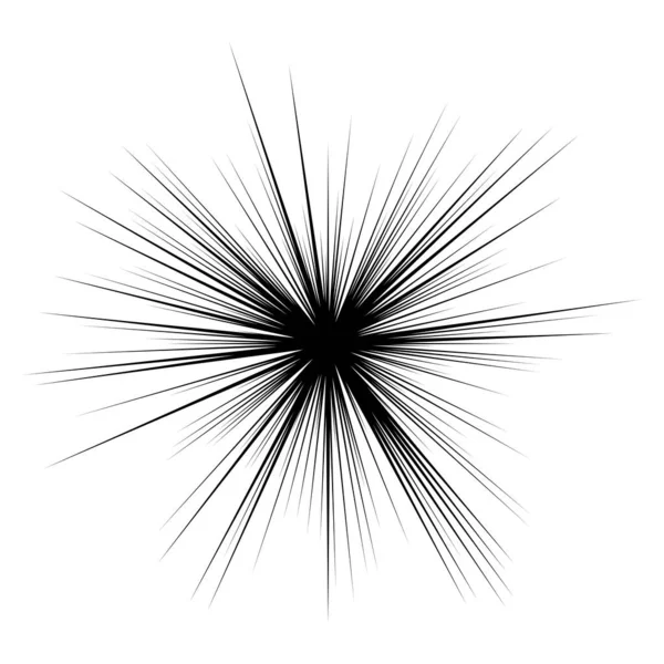 Radiální Paprskové Vedení Třesk Sunburst Lineální Prvek Ikona Clint Lesk — Stockový vektor