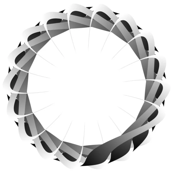 Icono Circular Radial Motivo Forma Mandala Giro Giro Hélice Rotación — Vector de stock