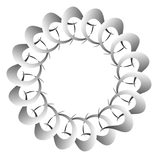 Cirkulär Radiell Ikon Motiv Mandalaform Snurra Snurra Helix Volut Rotation — Stock vektor