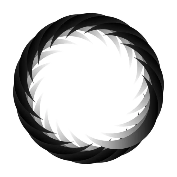 Круглая Радиальная Икона Мотив Форма Мандала Вихрь Вихрь Спираль Геометрический — стоковый вектор