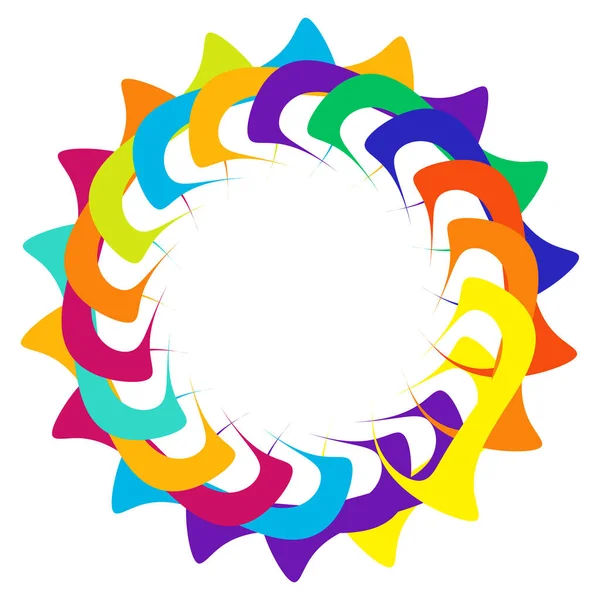 Ícone Circular Radial Motivo Forma Mandala Rodar Girar Hélice Voluta — Vetor de Stock