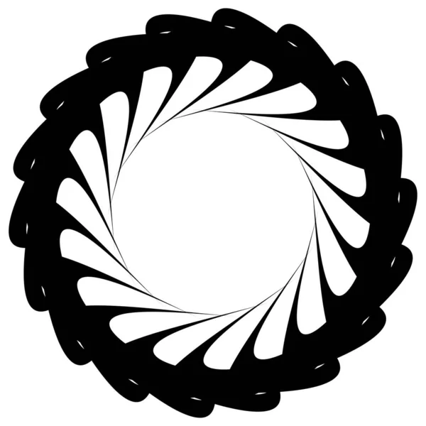 Icono Circular Radial Motivo Forma Mandala Giro Giro Hélice Rotación — Archivo Imágenes Vectoriales