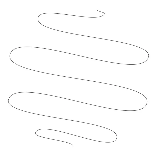Azar Rizado Enredo Líneas Cuerda Doddle Esquemático Boceto Líneas Redondeadas — Archivo Imágenes Vectoriales
