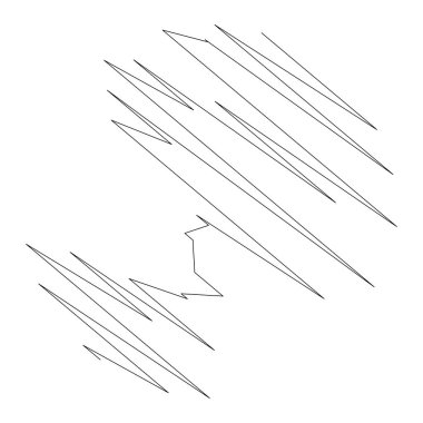 Geometrik çapraz, zigzag, kenar çizgileri elementi. Dalgalı, dalgalı çizgiler, çizgiler - stok vektör illüstrasyonu, klip sanatları grafikleri