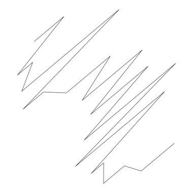 Geometrik çapraz, zigzag, kenar çizgileri elementi. Dalgalı, dalgalı çizgiler, çizgiler - stok vektör illüstrasyonu, klip sanatları grafikleri