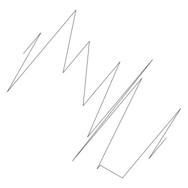 Geometrik çapraz, zigzag, kenar çizgileri elementi. Dalgalı, dalgalı çizgiler, çizgiler - stok vektör illüstrasyonu, klip sanatları grafikleri