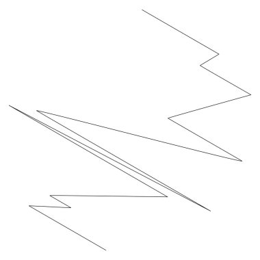 Geometrik çapraz, zigzag, kenar çizgileri elementi. Dalgalı, dalgalı çizgiler, çizgiler - stok vektör illüstrasyonu, klip sanatları grafikleri