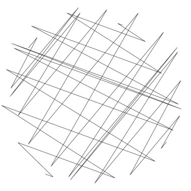 Geometrik çapraz, zigzag, kenar çizgileri elementi. Dalgalı, dalgalı çizgiler, çizgiler - stok vektör illüstrasyonu, klip sanatları grafikleri