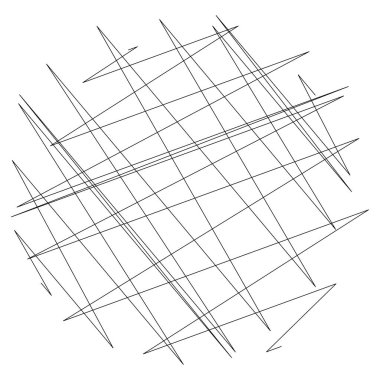 Geometrik çapraz, zigzag, kenar çizgileri elementi. Dalgalı, dalgalı çizgiler, çizgiler - stok vektör illüstrasyonu, klip sanatları grafikleri