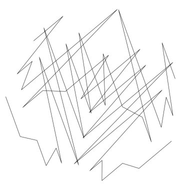 Geometrik çapraz, zigzag, kenar çizgileri elementi. Dalgalı, dalgalı çizgiler, çizgiler - stok vektör illüstrasyonu, klip sanatları grafikleri