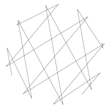 Geometrik çapraz, zigzag, kenar çizgileri elementi. Dalgalı, dalgalı çizgiler, çizgiler - stok vektör illüstrasyonu, klip sanatları grafikleri