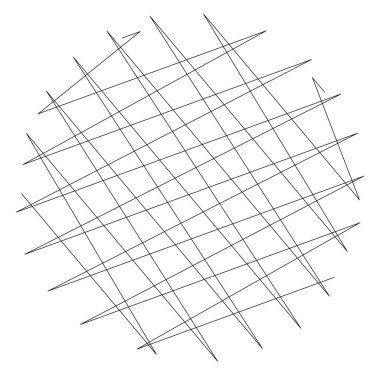 Geometrik çapraz, zigzag, kenar çizgileri elementi. Dalgalı, dalgalı çizgiler, çizgiler - stok vektör illüstrasyonu, klip sanatları grafikleri