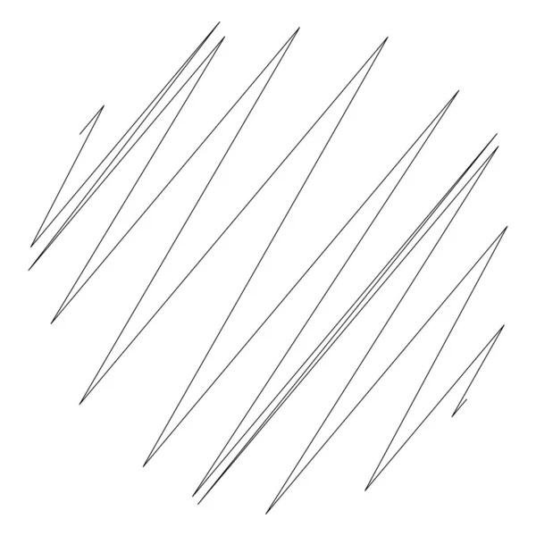 Geometric Crisscross Zigzag Elemen Garis Tegang Gelombang Melambaikan Garis Acak - Stok Vektor