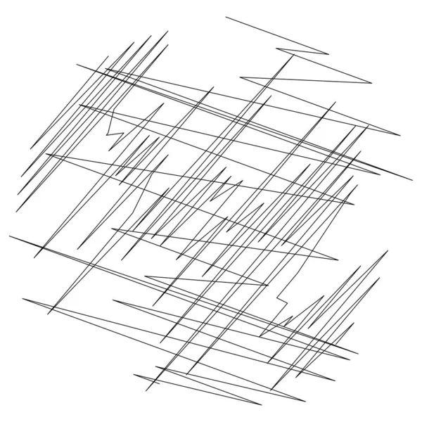Cruce Geométrico Zigzag Elemento Líneas Afiladas Ondulado Ondeando Líneas Aleatorias — Archivo Imágenes Vectoriales