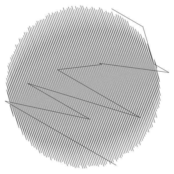 Cruce Geométrico Zigzag Elemento Líneas Afiladas Ondulado Ondeando Líneas Aleatorias — Vector de stock