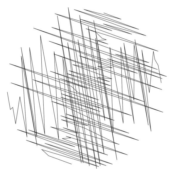 Croisement Géométrique Zigzag Élément Lignes Vives Ondulé Ondulant Lignes Aléatoires — Image vectorielle