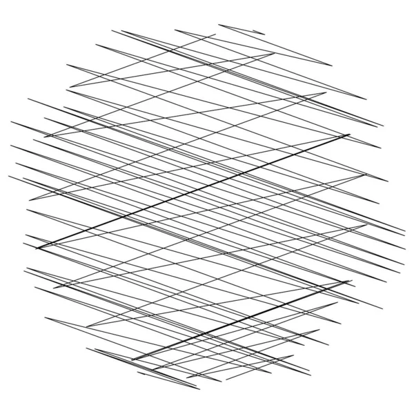 Cruce Geométrico Zigzag Elemento Líneas Afiladas Ondulado Ondeando Líneas Aleatorias — Archivo Imágenes Vectoriales