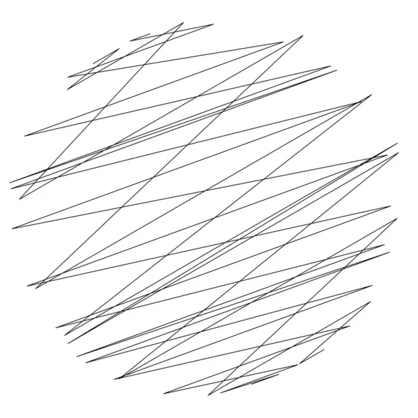 Croisement Géométrique Zigzag Élément Lignes Vives Ondulé Ondulant Lignes Aléatoires — Image vectorielle