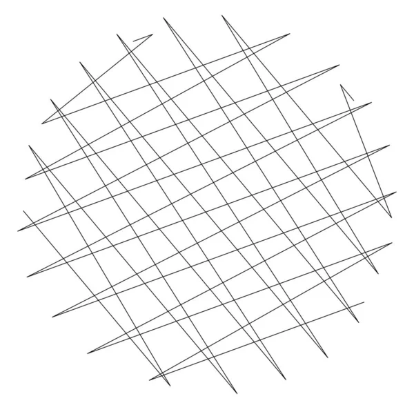 Geometrische Kreuzförmige Zickzackige Kantige Linien Wellenförmige Wellenförmige Zufallslinien Streifen Aktienvektorillustration — Stockvektor